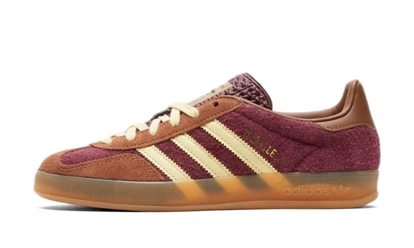 Adidas Gazelle Indoor Maroon Almost Yellow