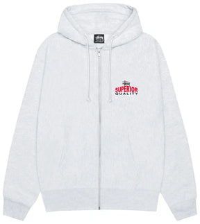 Stussy Superior Quality Zip Hoodie 'Ash Heather'