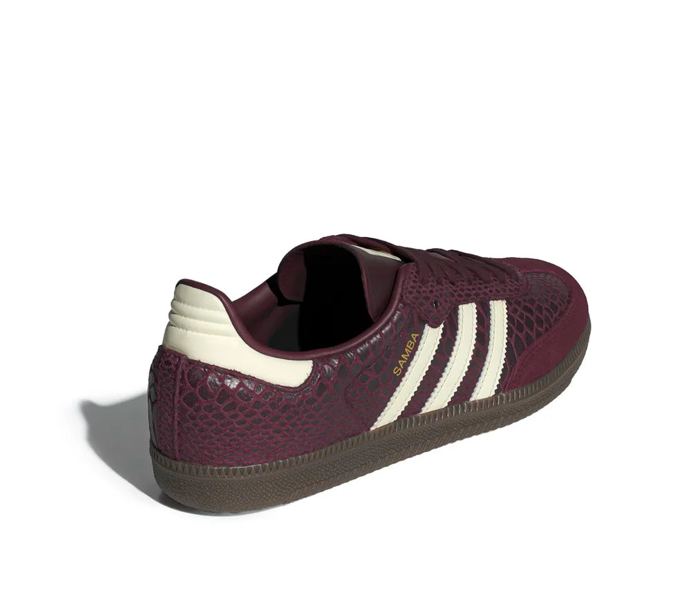 Adidas Samba OG Snakeskin Maroon Cream White
