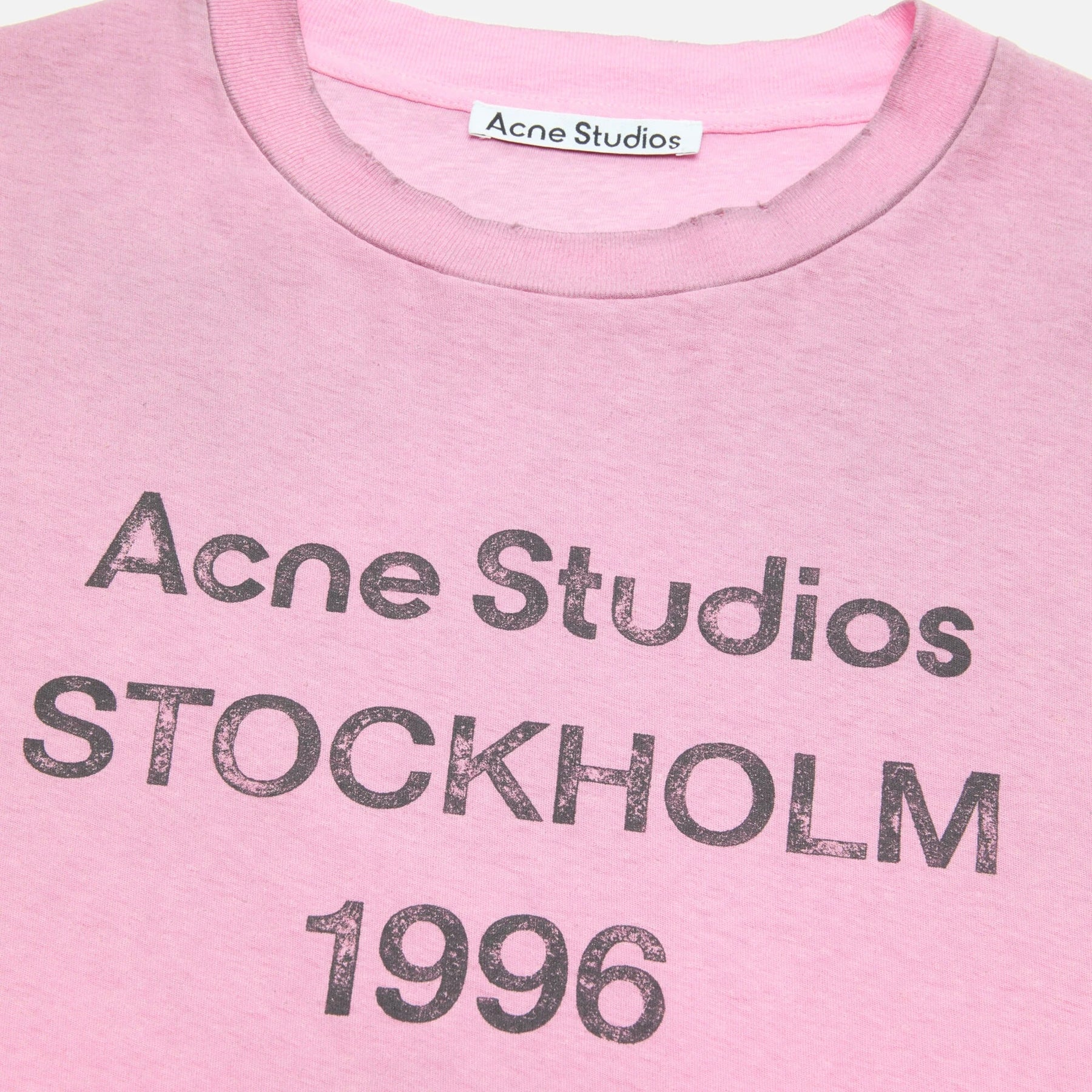 Acne Studios Tee-Shirt À Logo Imprimé Pink