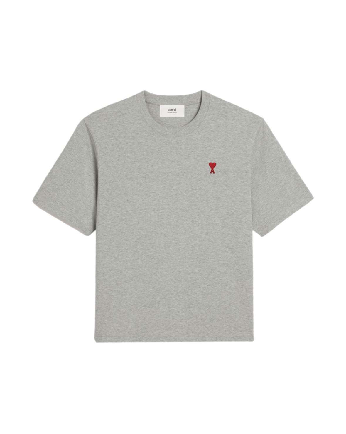 Ami Paris t-shirt gris ami de cœur rouge