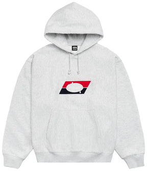Stussy Double Stripe Embroidered Hoodie 'Ash Heather'