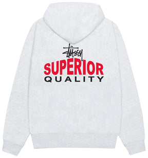 Stussy Superior Quality Zip Hoodie 'Ash Heather'