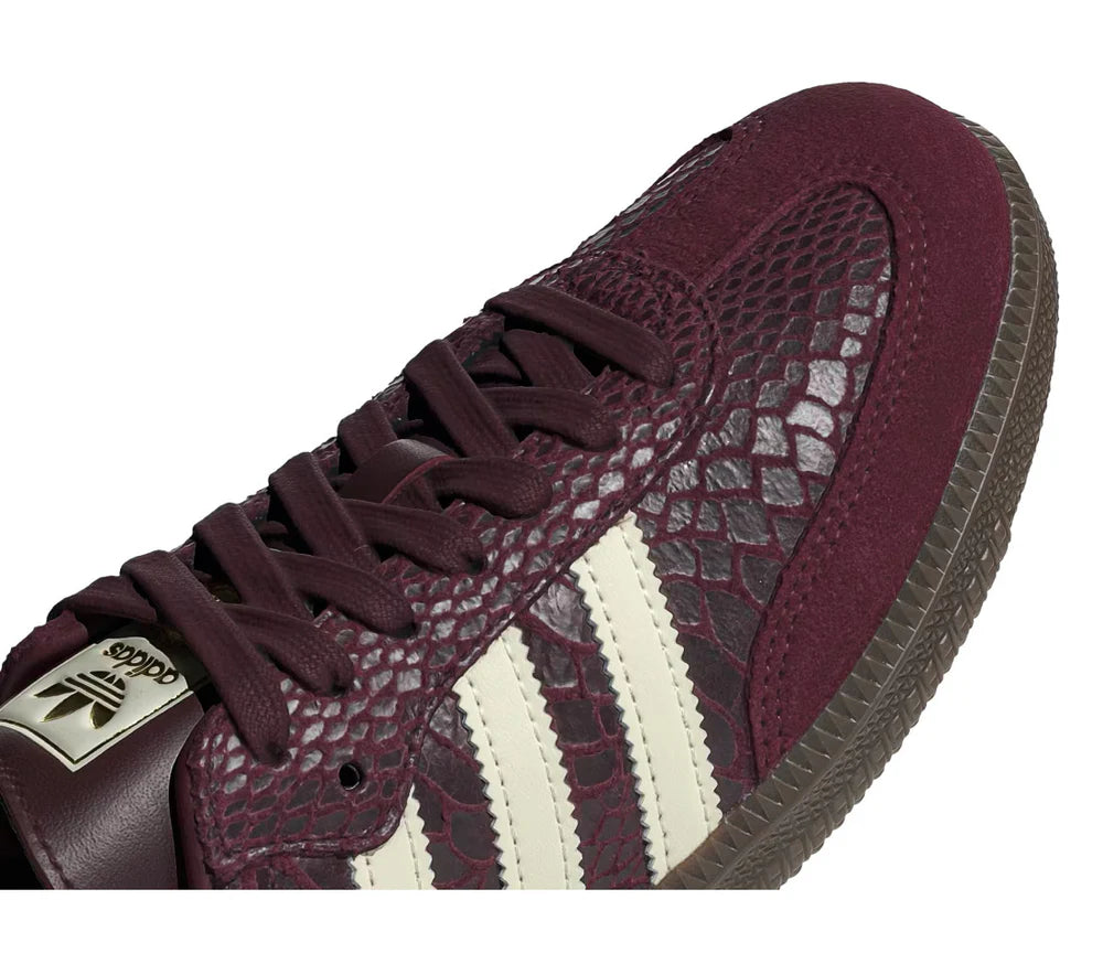 Adidas Samba OG Snakeskin Maroon Cream White