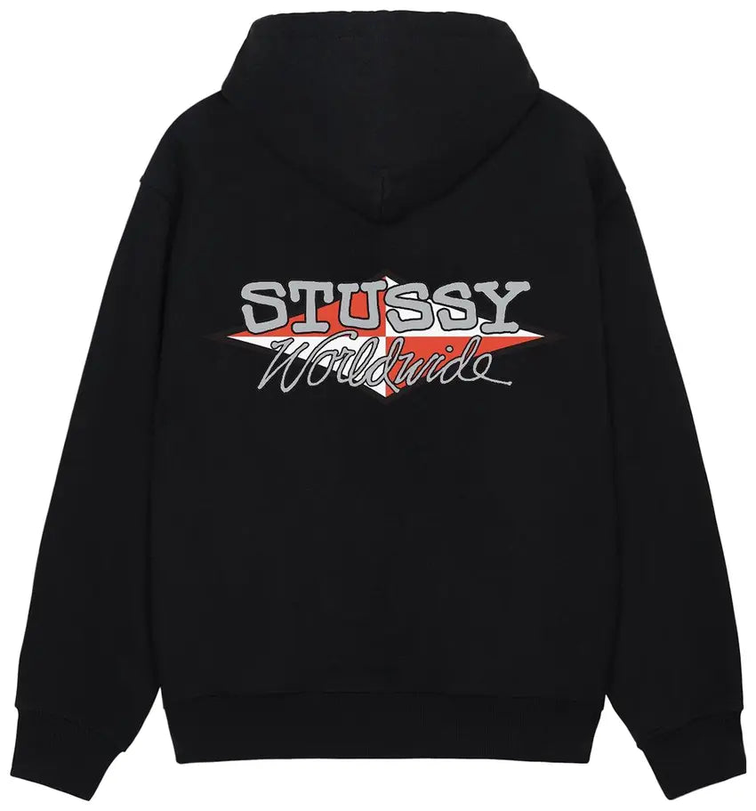 Stussy Worldwide Diamond Hoodie 'Black'
