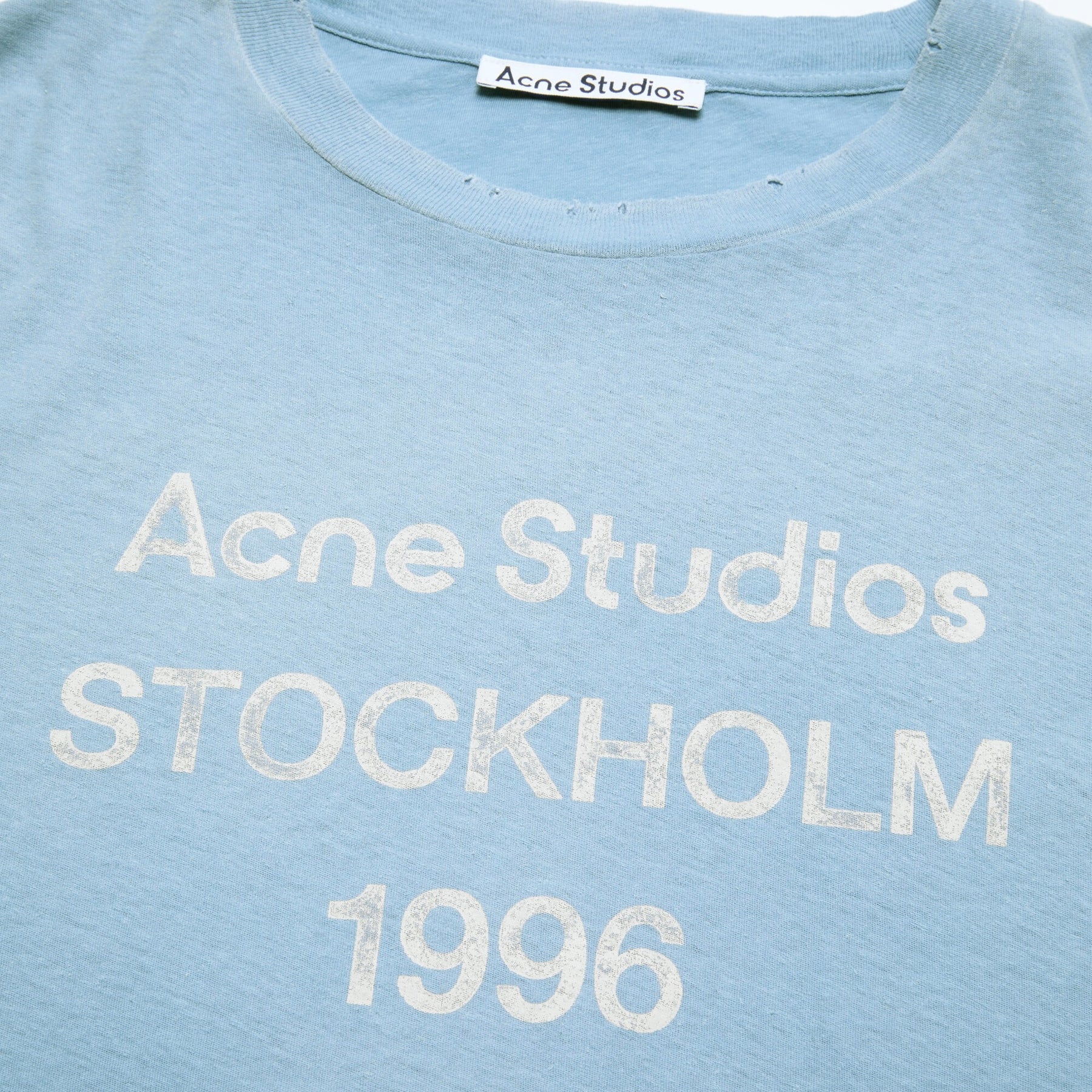 Acne Studios Tee-Shirt À Logo Imprimé Blue