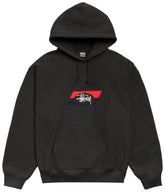 Stussy Double Stripe Embroidered Hoodie 'Black'